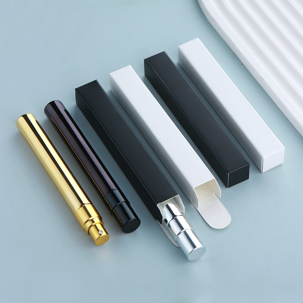 50pcs/Lot Perfume Bottle With Box Electroplated Spray Bottles Atomizer Parfum With Square Package Box Print LOGO Pay Extra