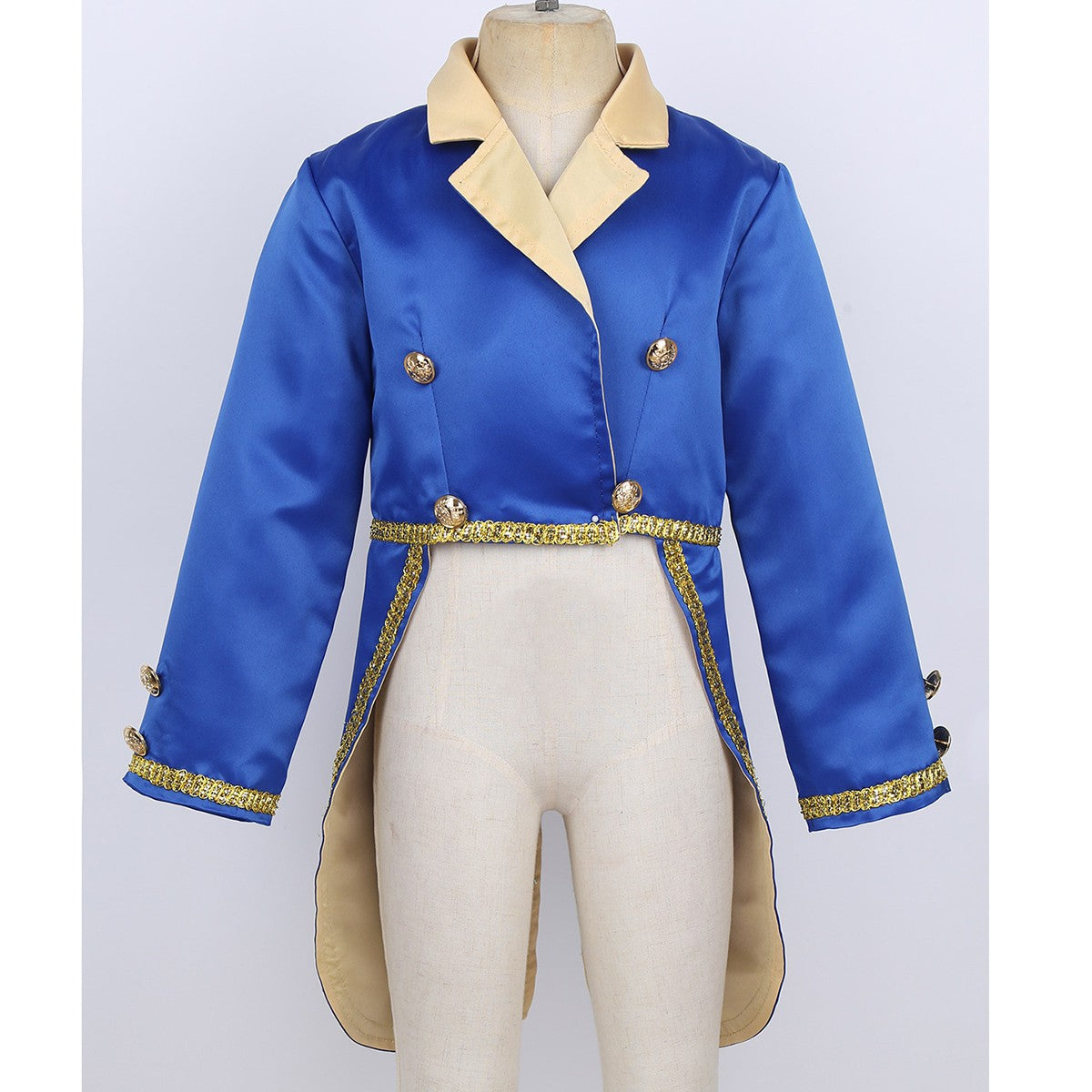 Boys Girls Prince Tuxedo Jacket Turn-Down Collar Coat Halloween Masquerade Theme Party Cosplay Costume Birthday Party Tailcoat