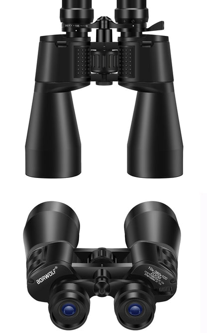 BORWOLF 10-380X100 Alta Ampliação HD Profissional Zoom Binóculos 10-60 vezes Telescópio Adequado Para Observação da Lua E Turismo