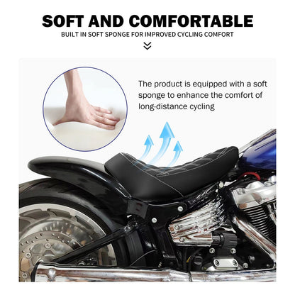 Assento Traseiro para Moto com Luz de Freio e Seta LED, Paralama Guarda-lamas para Harley Softail Fat Boy Breakout FXDR 2018-2023