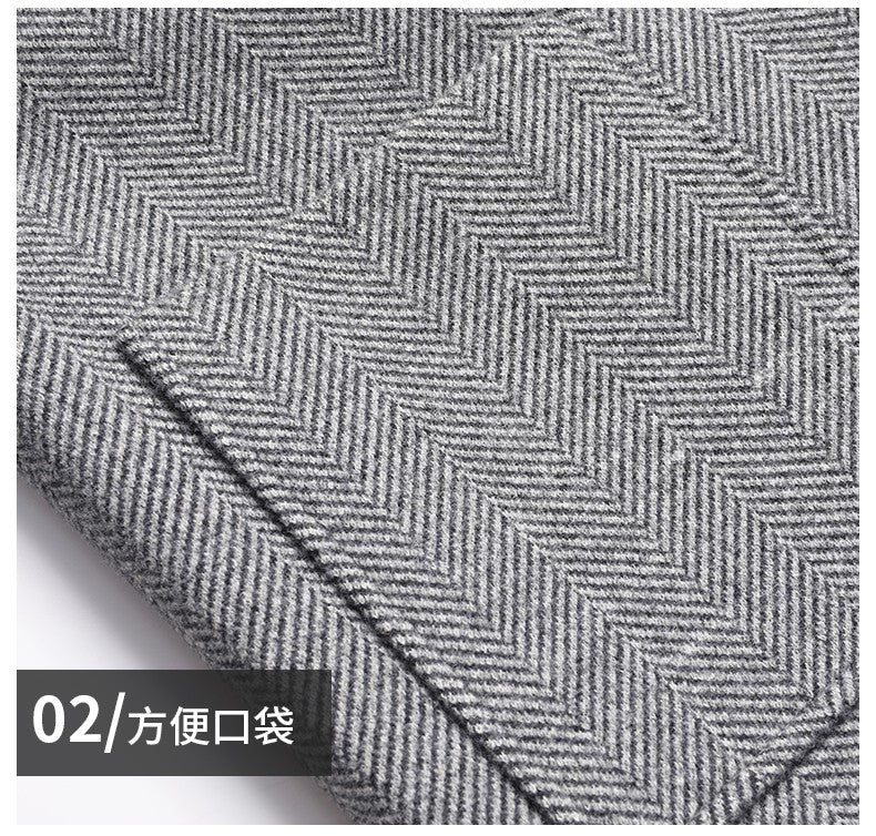 Autumn Winter Woolen Jacket for Men High-quality Casual Business Short Trends Coat Thickened and Warm Social Overcoat 2023