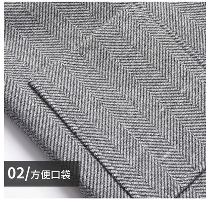 Autumn Winter Woolen Jacket for Men High-quality Casual Business Short Trends Coat Thickened and Warm Social Overcoat 2023