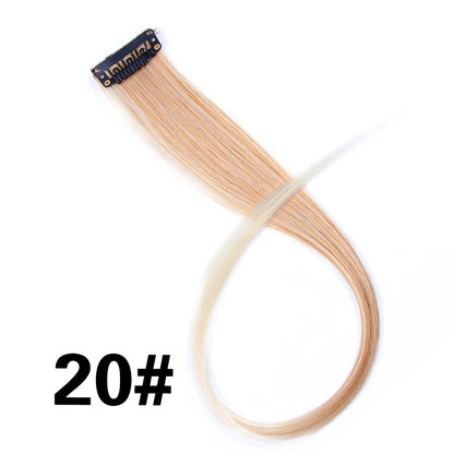 Alileader Aplique de Cabelo Extensão com Clip 57 Cores Ombre Liso Extensão de Cabelo com Clip em Apliques Peças de Cabelo de Fibra de Alta Temperatura