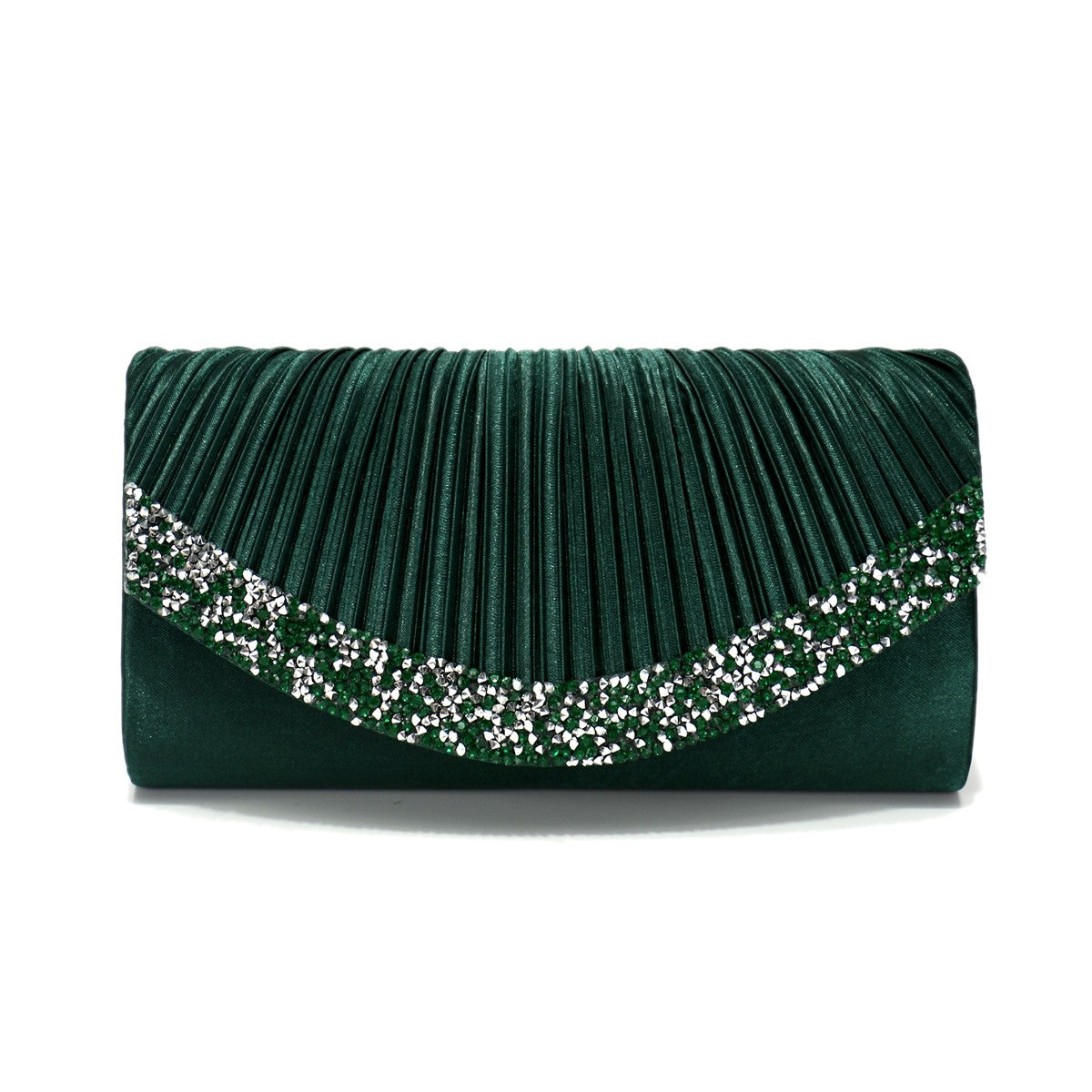 Glitter Envelope Desing Women Evening Bags Satin Shoulder Chain Handbags Rhinestones Luxury Prom Banquet Purse