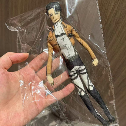 28cm Anime Attack On Titan Levi Cosplay Plush Doll Body Wire Skeleton Action Stuffed Dolls Accessories Ornament Gifts