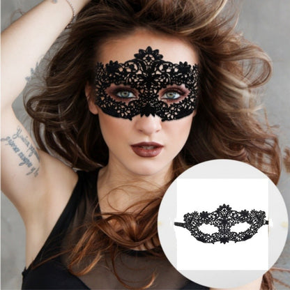 Sexy Women Black Lace Floral Eye Mask Masquerade Prom Face Mask Princess Queen Party Makeup Cosplay Nightclub Lace Mask Props