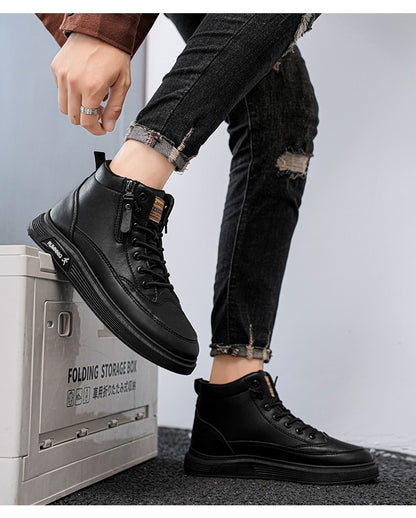 Versatile and trendy high-top shoes, white sneakers, outdoor light and casual shoes, student sports shoes, men's running shoes