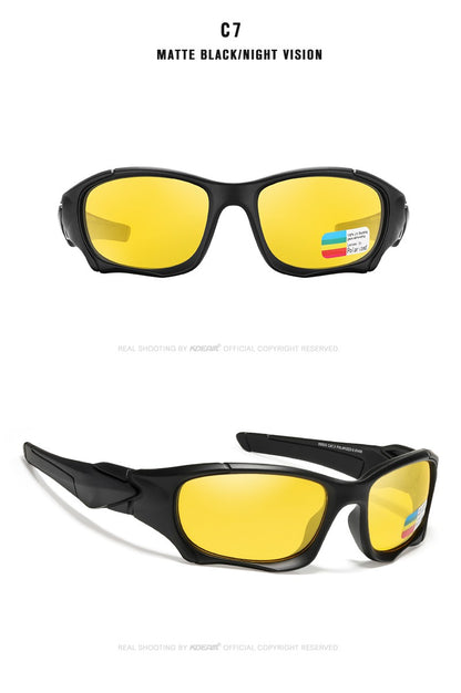 KDEAM Óculos de Sol Polarizados para Esportes ao Ar Livre Masculino Armação Curva Lente Resistente a Estresse Óculos de Sol Feminino KD0623