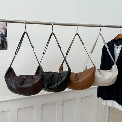 Small Niche Design Women's Large-Capacity Autumn and Winter Versatile Wide-Strap Single Shoulder Crossbody Dumpling Bag