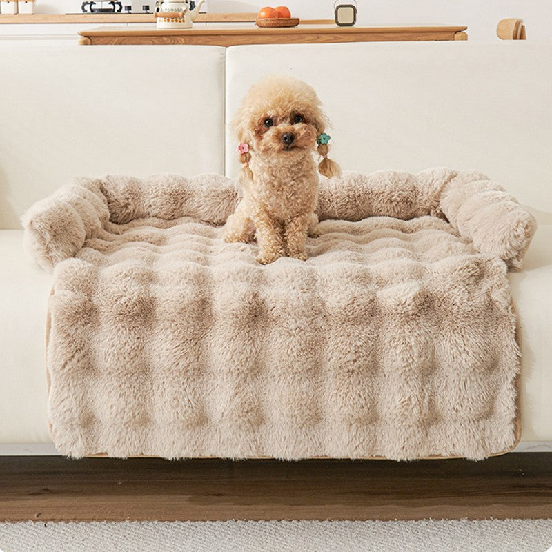 Inverno Quente Cama de Cachorro Sofá Capa Cobertor Super Macio Almofada Tapete para Cães Pequenos Travesseiro de Pescoço de Pelúcia Ninho de Gato Cama Para Perros