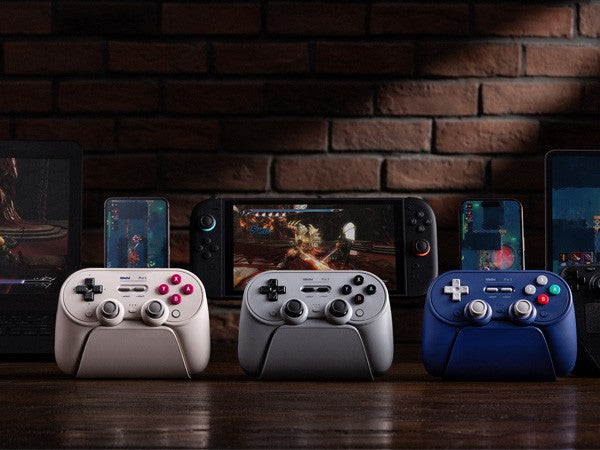 8BitDo Pro 3 Bluetooth Controller for Nintendo Switch 1/2 with TMR Joysticks, Charging Dock for Windows, Apple, SteamOS, Android