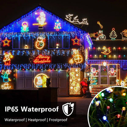 Large Solar Panel Fast Charge Lamp Outdoor Solar String Fairy Light Waterproof Garland String Lights For Christmas Party Garden