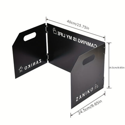 Outdoor Barbecue Windshield Folding Camping Barbecue windproof board Three-fold Four-fold