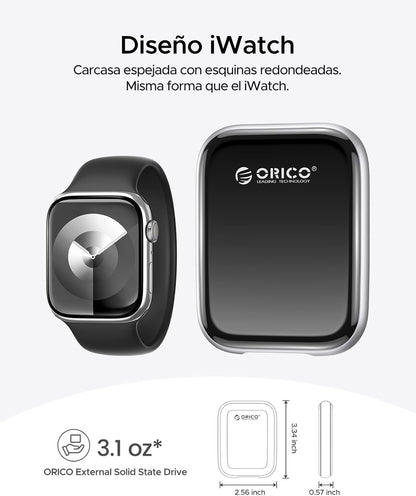 ORICO 1TB Portable SSD Up to 2000MB/s External Solid State Drive, USB 3.2 Gen 2x2 20Gbps for MacBook, iPad iPhone 15, PSSD - A20