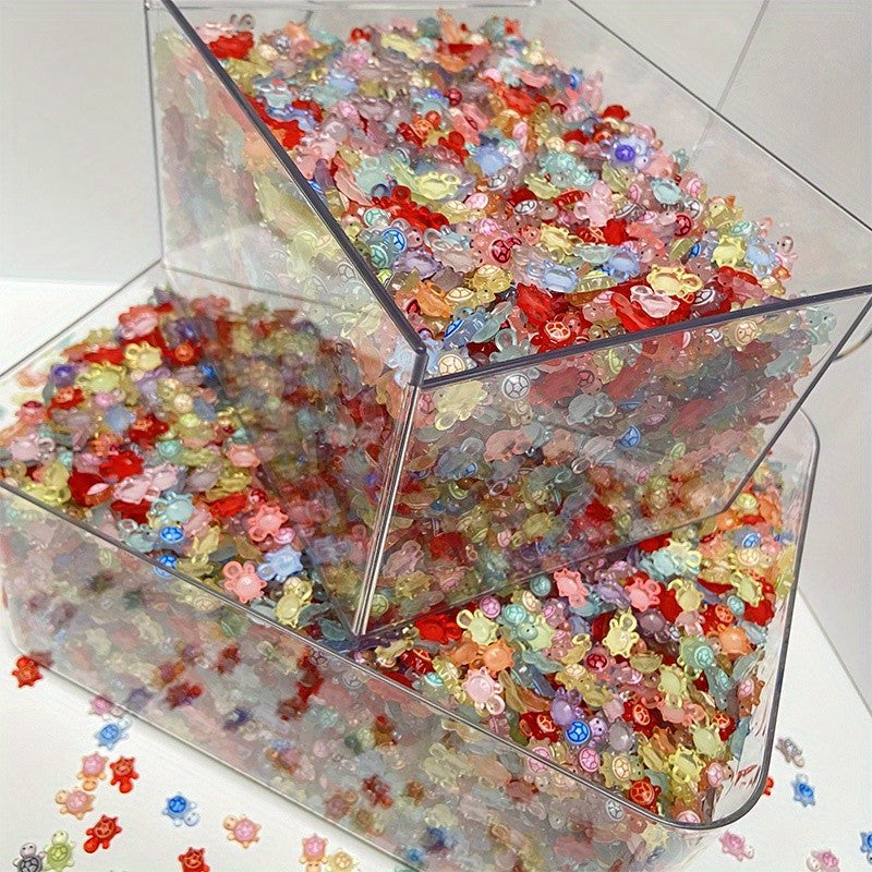 300Pcs Glow-In-The-Dark Ultra Mini Colorful Turtle Figurine - Glowing Tiny Turtle Toy, Cute Desk Decor