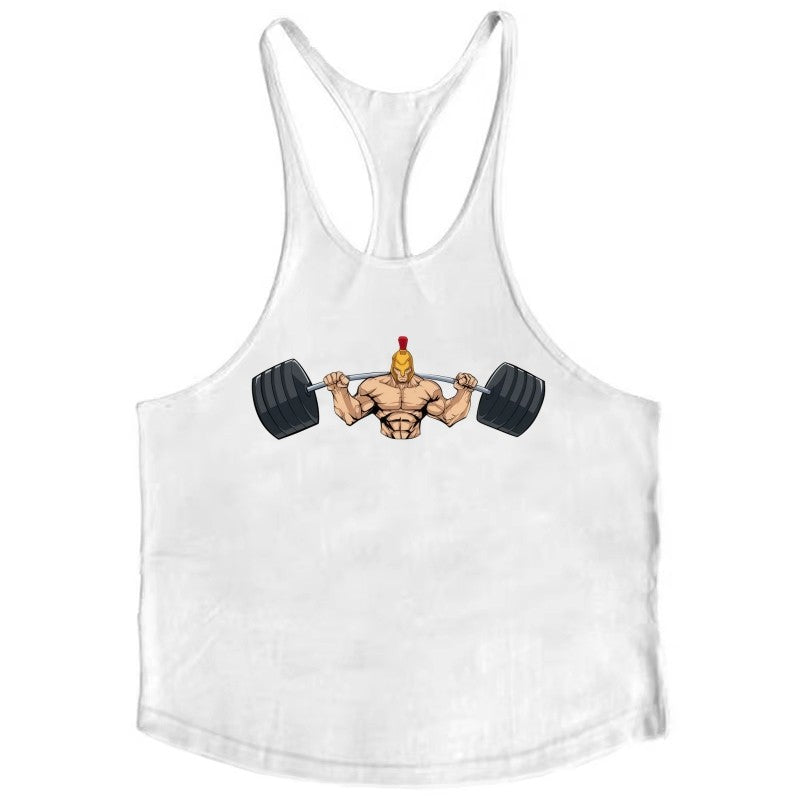 Cotton Y-Back Gym Tank Top for Men, Soft Touch Comfortable Bodybuilding Stringer Singlets Workout Shirt for Athletes