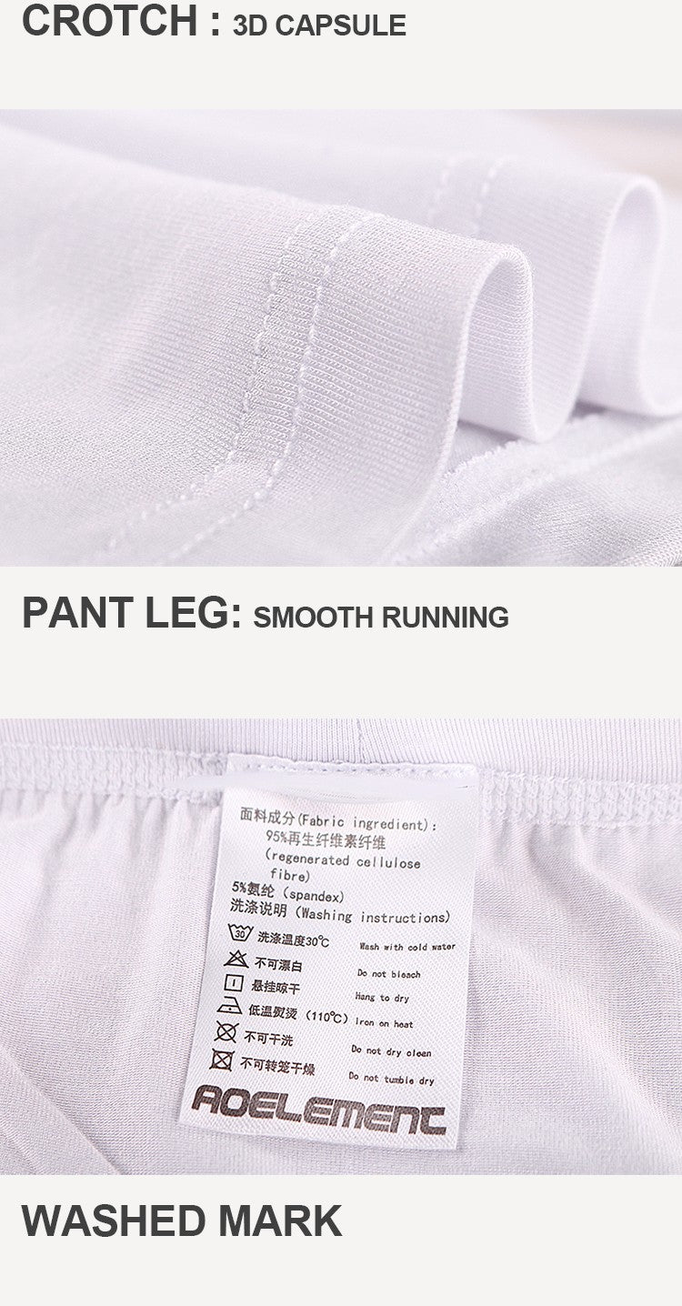 Men's Long Leg Boxer Briefs - Anti-Chafing, Breathable Modal Underwear, Quick-Dry Sports Compression Shorts for Running & Workou