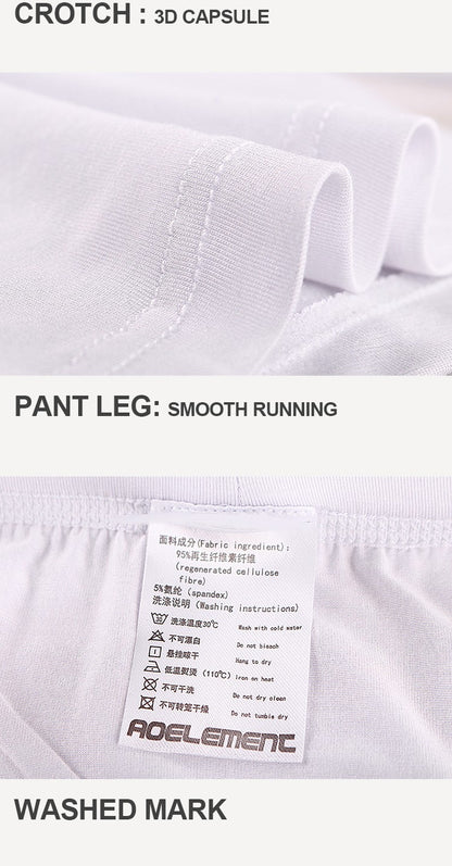 Men's Long Leg Boxer Briefs - Anti-Chafing, Breathable Modal Underwear, Quick-Dry Sports Compression Shorts for Running & Workou