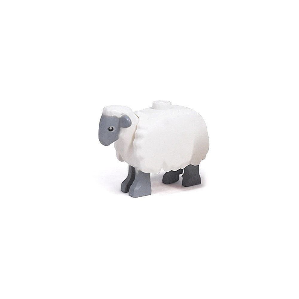 MOC City Animal Bloco de Construção Rua Vista Fazenda Pasto Campo Ovelha Caxemira Longa Cena de Zoológico Acessórios para Animais de Estimação Tijolos Brinquedos Amigos