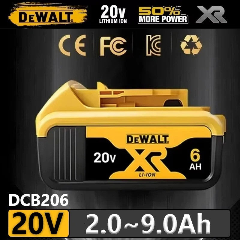 Bateria recarregável de íons de lítio DHL Ship DEWALT 20V 6.0Ah para ferramentas elétricas, substituição de bateria max DCB184 DCB200 DCB182 DCB180 DCB181