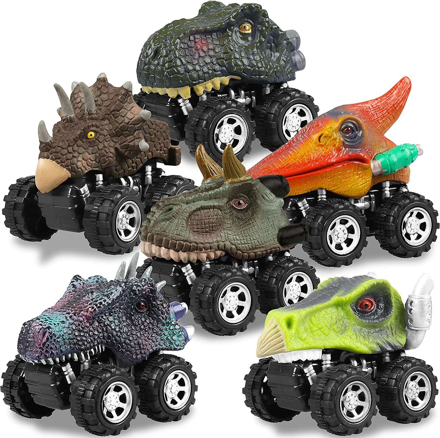 Brinquedos de Dinossauro Carrinhos de Fricção Mini Caminhão Monstro Conjunto de Brinquedos para Crianças Meninos e Meninas Presentes