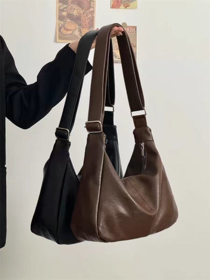 Fashion Soft PU Leather Tote Bags for Women Trend Female Simple Large High Capacity Shoulder Women Handbags Messenger Bags