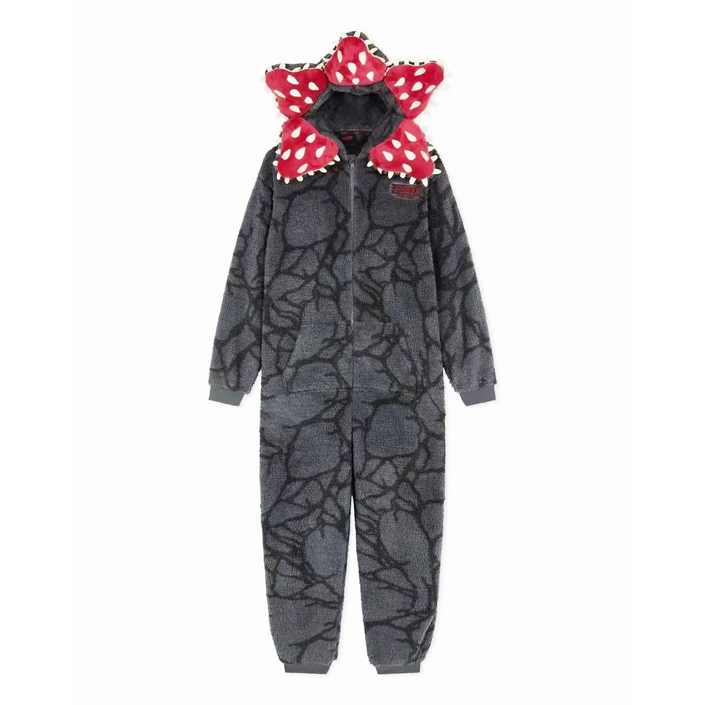 Adult Kids Flannel Human-eating Flower Ensemble Costume Funny Demogorgon Cosplay Costume Pajamas Fashion Cute Woman Man Homewear