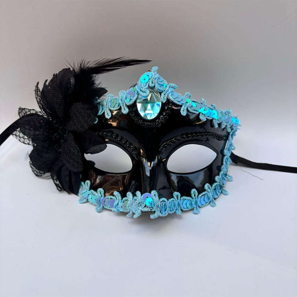 Halloween Mask Masquerade Princess Half Face Lace Plus Flower Children Adult Eye Mask Female Party Performance Props