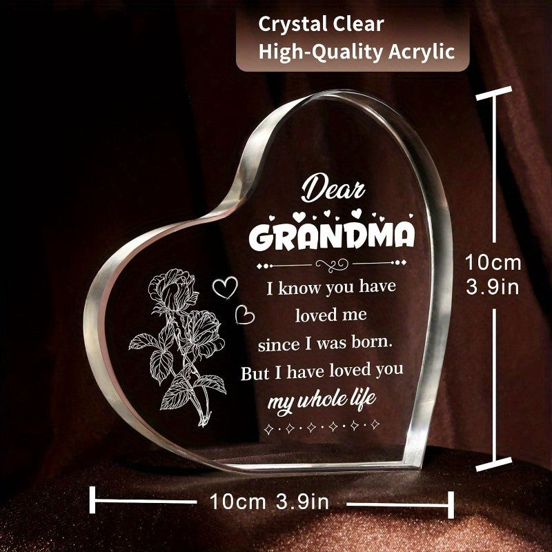 Grandma Heart Sign - Perfect Birthday & Christmas Gift from Grandchildren
