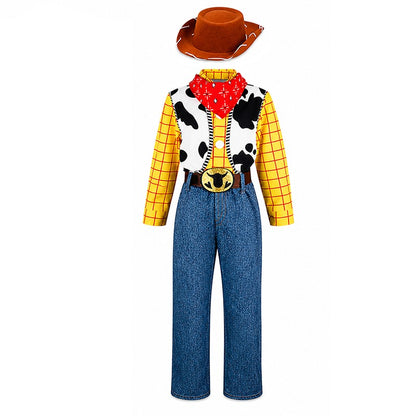New Toy Cosplay Story Woody Costume Halloween Anime Movie Trish Sheriff Cowboy Cosplay Costume Cosplay Costume