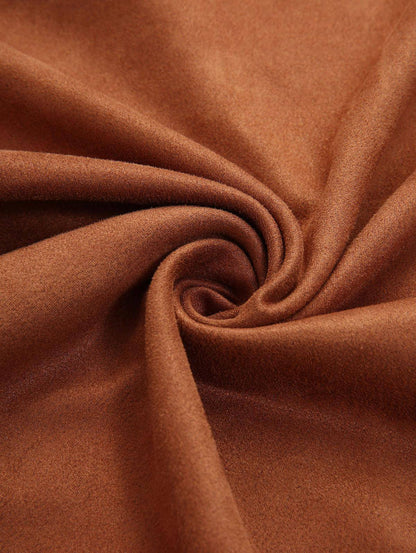 ROSEGAL Plus Size Asymmetric Skirt with Removable Belt Buttons Suede Handkerchief Top Women's Fashion Casual Skirts