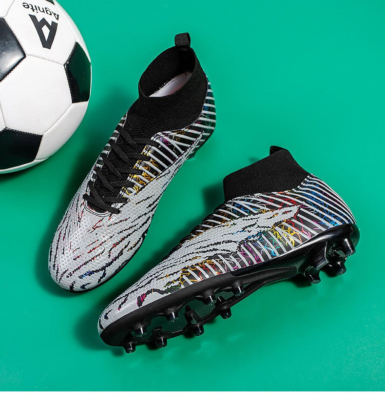 Men Light Soccer Shoes Size 35-45 Boys Soccer Shoes Football Boots High Ankle Kids Cleats Training Sport Sneakers Football Shoes