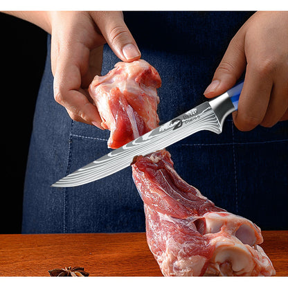 MDHAND 8 Peças Conjunto de Facas de Cozinha Faca de Chef Multiuso Desossar Cutelo para Carne Frutas Pão Faca Santoku Japonesa com Capa