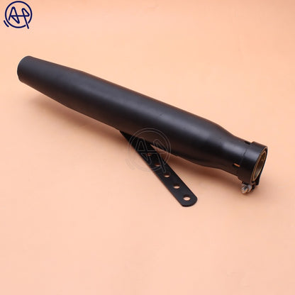 Universal Motorcycles Tapered Slip-On Exhaust Muffler Pipe Chrome/black for Harley Bobber Chopper Cafe Racer Racing