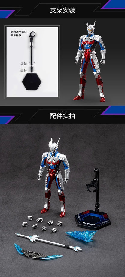Boneco Articulado Ultraman ZD Toys Kotaro Higashi Terno Zero Terno Tiga Terno Ace Ultra Seven Ultraman Jack Modelo Colecionável Adulto