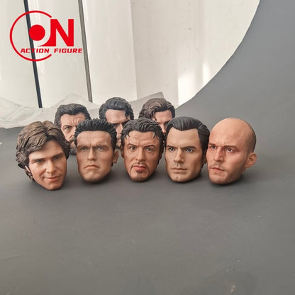 Em Estoque 1/6 Escala Arnold Schwarzenegger Tom Holland Várias Esculturas de Cabeça Bonitas Modelo de Escultura Para Figura de Ação Masculina de 12 polegadas