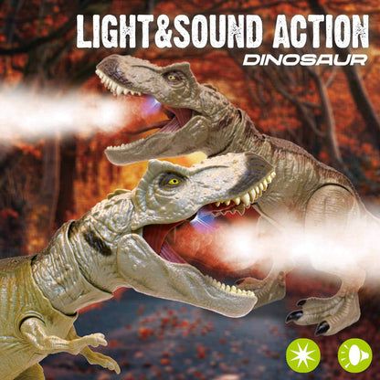 Novo Modelo Realista de Dinossauro Período Jurássico Elétrico Andando Efeito Sonoro Luz Rugindo Tiranossauro Presentes de Dinossauro para Meninos