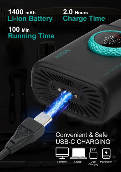 VGR Hair Trimmers Professional Hair Clippers Electric Hair Clippers 0MM Trimmer Reciprocating Mens Beard Trimmers V-977 V-377