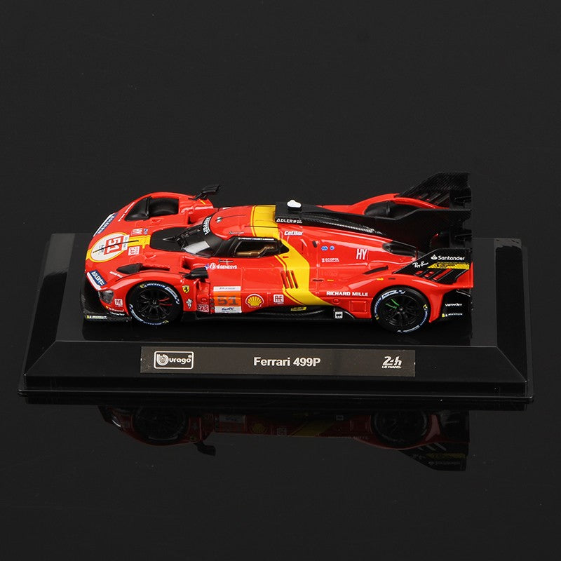 Bburago 1:43 Porsche 963 Modelo de Carro 24h Le Mans Miniatura de Liga Veículos de Brinquedo Diecast Voiture Coleção de Presente