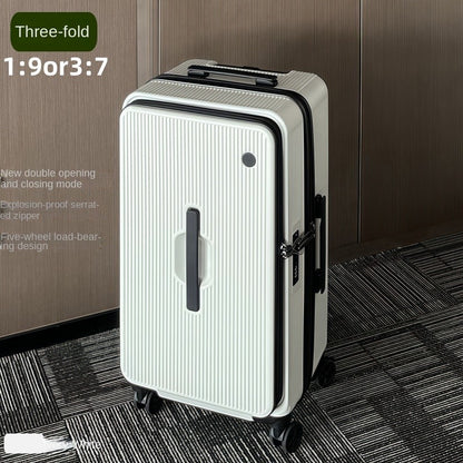 Nova Mala de Viagem com Abertura Lateral Grande Capacidade Bagagem 5 Rodas Antidesmoronamento Trolley Case 20 Polegadas Mala de Mão PC