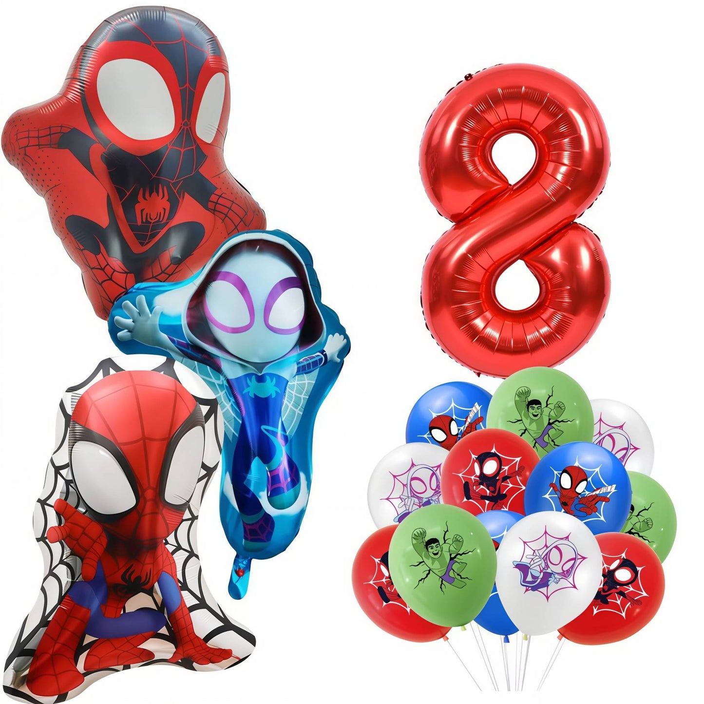 Spidey Giant Balloons Red Spider Aluminum Foil Balloon Superhero Birthday Party Decoration Party Photo Props Baby Shower Globos