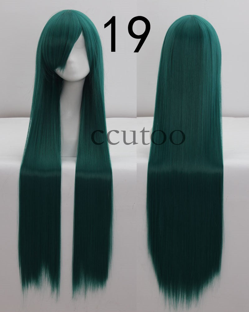 ccutoo 100cm Peruca de Cosplay Reta Sintética de Cabelo Longo de Alta Temperatura 82 Cores Disponíveis
