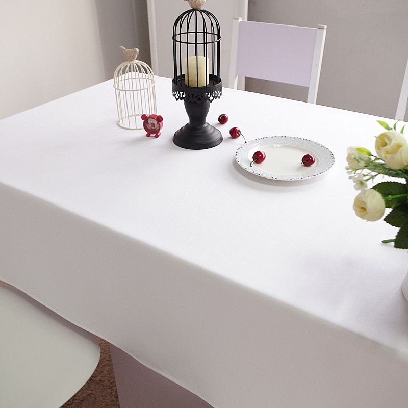 white tablecloth home dinner party oversized table cover wedding banquet outdoor party cover hotel decoration tablecloths