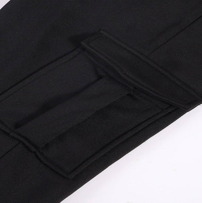 Mens Sweatpants Straight Fit Joggers for Sports and Streetwear Loose Oversized Drawstring Long Pants Men Multi-pocket Pants