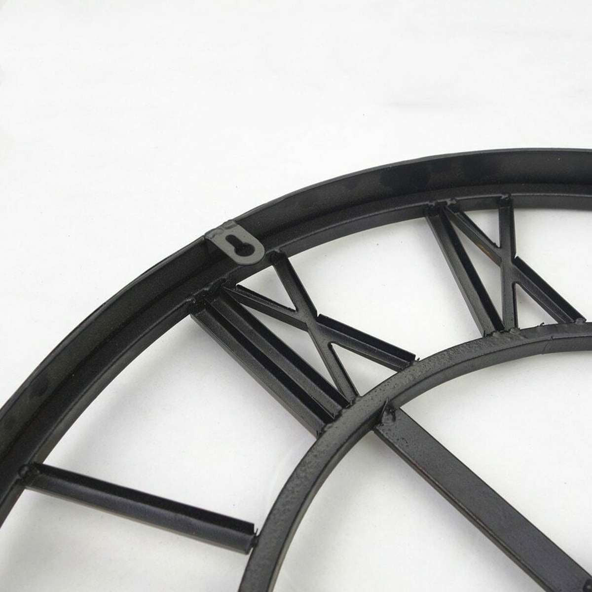 Modern 3D Large Wall Clocks Roman Numerals Retro Round Metal Iron Accurate Silent Nordic Hanging Ornament Living Room Decoration