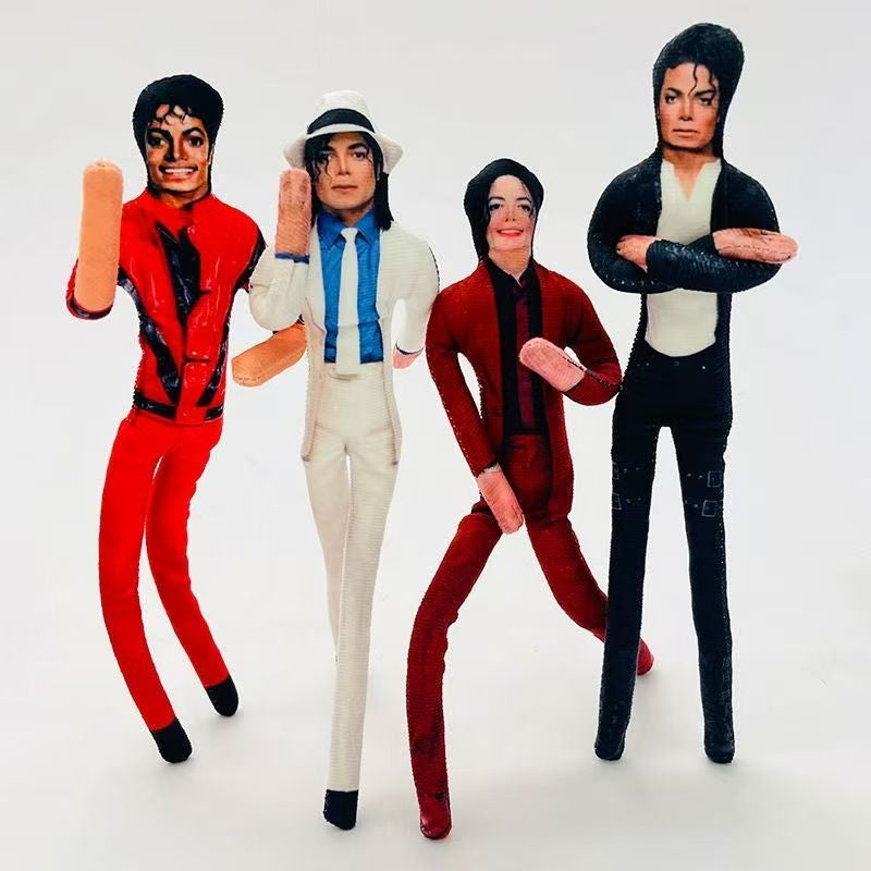 Anime Cosplay MJ Michael Jackson Plush Plushy Prop Doll Plush Stuffed Figure Dolls Room Decoration Abstract Joint Mobility Props
