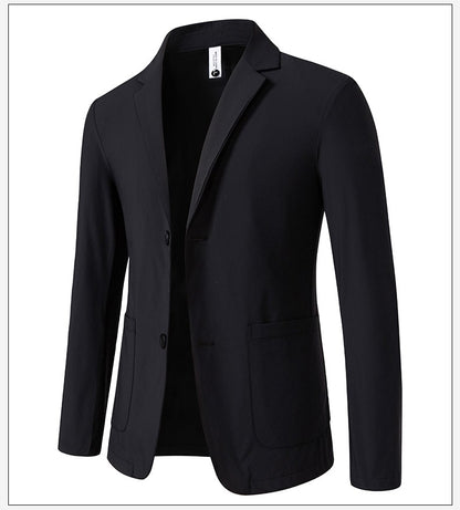 Sun Protection Clothing for Men, Casual Business Wear, Summer Light, Fashionable, Breathable, Sports and Outdoor Ice Silk Blazer