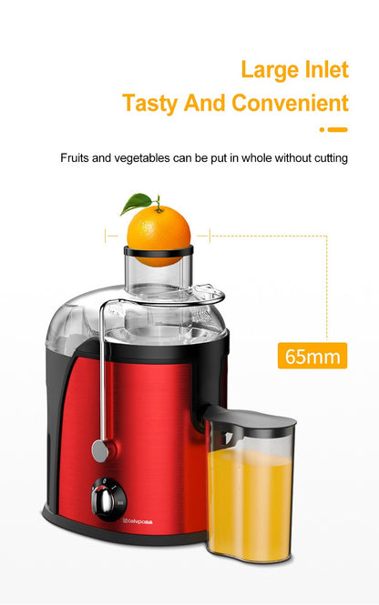 Espremedor de Laranja Elétrico 400W Liquidificador de Frutas e Vegetais Espremedor de Limão Máquina de Suco Multifuncional Eletrodomésticos 110/220V