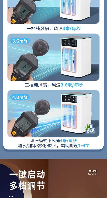 Ventilador de Ar Condicionado Inteligente Portátil Mini Ventilador Super Refrescante com 3 Velocidades Grande Tanque de Água Cooler de Ar Condicionador portátil