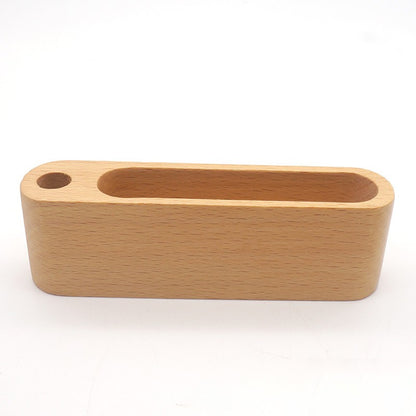 Business Card Holder Wooden Organizer Office Desk name card Display Stand with Pen Slot Memo Pad Cards Stand Card Holder Storage
